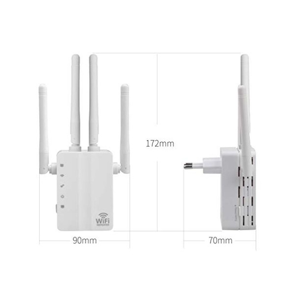 SUPVOX 1200 Mbps Cross Wall Wi-FI Router Repeater Access Point High Power Dual Band Wireless WiFi Signal Amplifier High Power