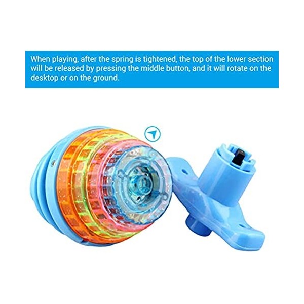 Flash Spinning Toys avec LED Light, Jouets pour Enfants avec Petit Gyroscope Lumineux, Cadeaux, Couleurs aléatoires 3 pcs 