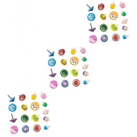 ibasenice 3 Ensembles en Bois Top Jouets Éducatifs De La Maternelle Jouet Rotatif en Bois Jouets De Nouveauté Ensemble De Jeu