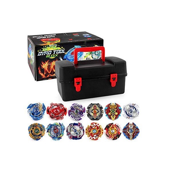 ZED- Beyblade Toupies,Toupie Burst Turbo avec Lanceurs, Gyro Pocket Box Pro-Cadeaux pour Enfant Non-Stop Battle Deluxe Hasbro