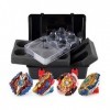 ZED- Beyblade Toupies,Toupie Burst Turbo avec Lanceurs, Gyro Pocket Box Pro-Cadeaux pour Enfant Non-Stop Battle Deluxe Hasbro