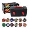 ZED- Beyblade Toupies,Toupie Burst Turbo avec Lanceurs, Gyro Pocket Box Pro-Cadeaux pour Enfant Non-Stop Battle Deluxe Hasbro