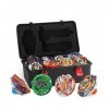 ZED- Beyblade Toupies,Toupie Burst Turbo avec Lanceurs, Gyro Pocket Box Pro-Cadeaux pour Enfant Non-Stop Battle Deluxe Hasbro