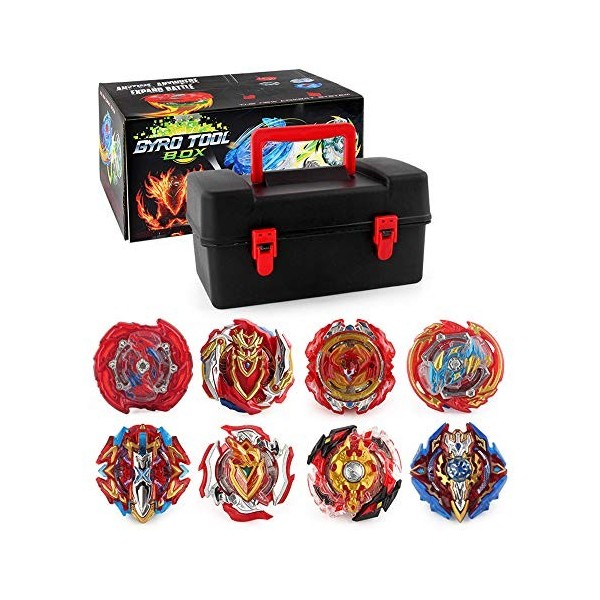 ZED- Beyblade Toupies,Toupie Burst Turbo avec Lanceurs, Gyro Pocket Box Pro-Cadeaux pour Enfant Non-Stop Battle Deluxe Hasbro