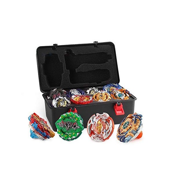 XASYGF Beyblade Toupies,Toupie Burst Turbo avec Lanceurs, Gyro Pocket Box Pro-Cadeaux pour Enfant Non-Stop Battle Deluxe Hasb