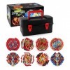 XASYGF Beyblade Toupies,Toupie Burst Turbo avec Lanceurs, Gyro Pocket Box Pro-Cadeaux pour Enfant Non-Stop Battle Deluxe Hasb