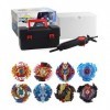 XASYGF Beyblade Toupies,Toupie Burst Turbo avec Lanceurs, Gyro Pocket Box Pro-Cadeaux pour Enfant Non-Stop Battle Deluxe Hasb