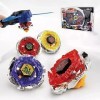 ANIUXIAOGE Ensemble de Jouets Bey Battling Top Burst Gyro 4 Toupies 2 Lanceurs Jeu de Bataille de Combat Cadeau pour Enfants 