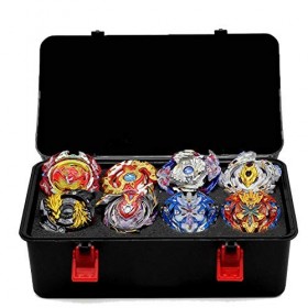 NBWS 8 éclater Nouveaux Toupies avec 2 Turbo Burst Launcher Set, Battle Set Jouets Classiques pour Enfants Adulte