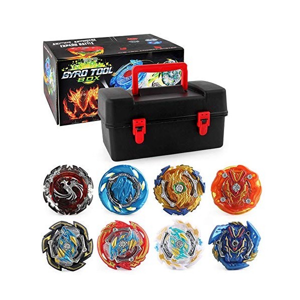 Bayblades Toupies,Toupie Burst Turbo avec Lanceurs, Gyro Pocket Box Pro-Cadeaux pour Enfant Non-Stop Battle Deluxe Hasbro Bay