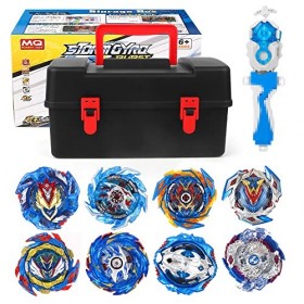 Acebwhtoy Bey Gyro Burst Turbo Set de toupie de combat avec lanceur, valise et accessoires, cadeau pour les enfants
