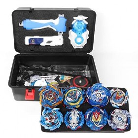 Acebwhtoy Bey Gyro Burst Turbo Set de toupie de combat avec lanceur, valise et accessoires, cadeau pour les enfants