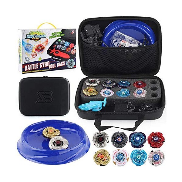 Bayblade Toupies,Toupie Burst Turbo avec Lanceurs, Gyro Pocket Box Pro-Cadeaux pour Enfant Non-Stop Battle Deluxe Hasbro Bayb