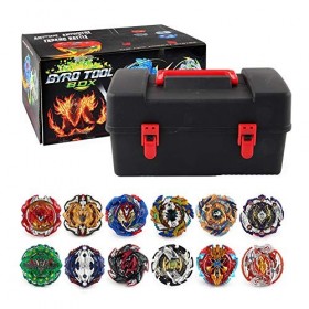 Bayblade Toupies,Toupie Burst Turbo avec Lanceurs, Gyro Pocket Box Pro-Cadeaux pour Enfant Non-Stop Battle Deluxe Hasbro Bayb