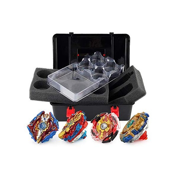 Bayblade Toupies,Toupie Burst Turbo avec Lanceurs, Gyro Pocket Box Pro-Cadeaux pour Enfant Non-Stop Battle Deluxe Hasbro Bayb