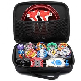 WWSUNNY Lot De 8 Toupies De Combat avec 2 Turbos Turbo Lanceurs Tourbillonnés Gyros Gyros De Poche Gyroscopique Boîte，Battle 