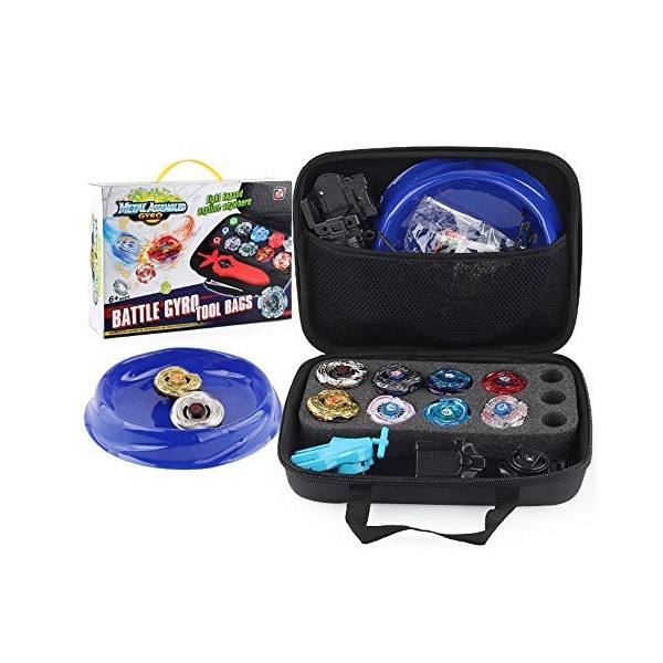 ZED- Beyblade Toupies,Toupie Burst Turbo avec Lanceurs, Gyro Pocket Box Pro-Cadeaux pour Enfant Non-Stop Battle Deluxe Hasbro