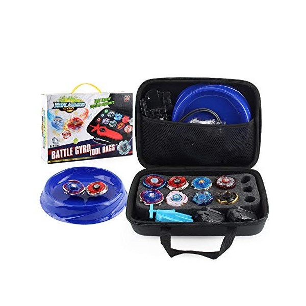 ZED- Beyblade Toupies,Toupie Burst Turbo avec Lanceurs, Gyro Pocket Box Pro-Cadeaux pour Enfant Non-Stop Battle Deluxe Hasbro