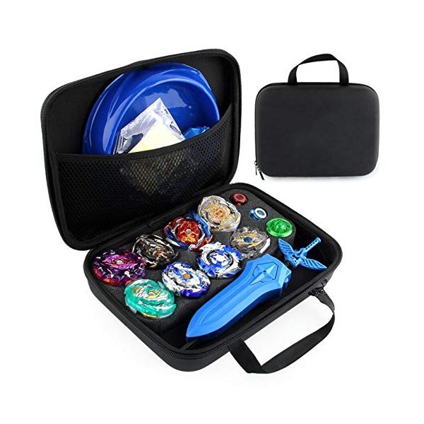 Beyblade，Toupie 8 Pièces Vitesse Gyro Métal Combat Toupie Ensemble 4D Livré avec Un émetteur en Forme De Câble Et Un émetteur