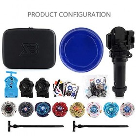 XASYGF Beyblade Toupies,Toupie Burst Turbo avec Lanceurs, Gyro Pocket Box Pro-Cadeaux pour Enfant Non-Stop Battle Deluxe Hasb