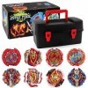 Beyblade，Toupie 8 Pièces Vitesse Gyro Métal Combat Toupie Ensemble 4D Fusion Émetteur à tirage Bidirectionnel Et émetteur De 