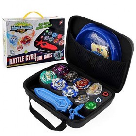 Cool Belle Beyblade Toupies,Toupie Burst Turbo avec Lanceurs, Gyro Pocket Box Pro-Cadeaux pour Enfant Non-Stop Battle Deluxe 