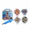 4 éclater Nouveaux Toupies avec 1 Turbo Burst Launcher Set, Battle Set Jouets Classiques pour Enfants Cadeau de Vacances