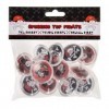 COOLMP Lot de 12 - Lot de 12 toupies Motifs Pirate Mix 4cm