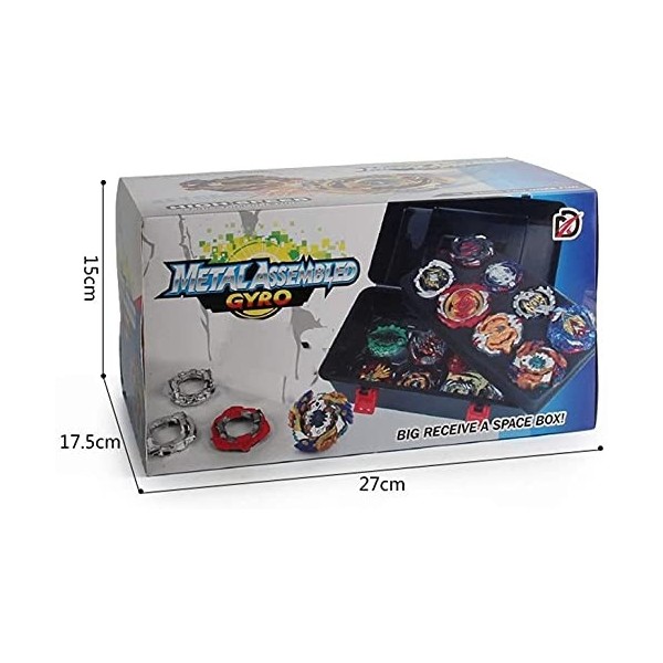 BEAUTTO 12 Pièces/Ensemble Battle Tops Case Toy Battle, Burst Launcher Battle, Metal Combat Fusion Gyro Game Toy Toupies dév