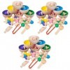 Totority 3 Ensembles De Jouets De Bureau De Classification des Couleurs Gyroscopiques Puzzles pour Enfants Tasses Colorées Jo