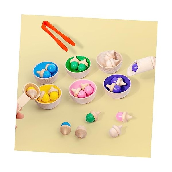 Totority 3 Ensembles De Jouets De Bureau De Classification des Couleurs Gyroscopiques Puzzles pour Enfants Tasses Colorées Jo