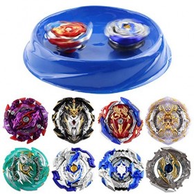 WWSUNNY Beyblade Toupies,Toupie Burst Turbo avec Lanceurs, Gyro Pocket Box Pro-Cadeaux pour Enfant Non-Stop Battle Deluxe Has