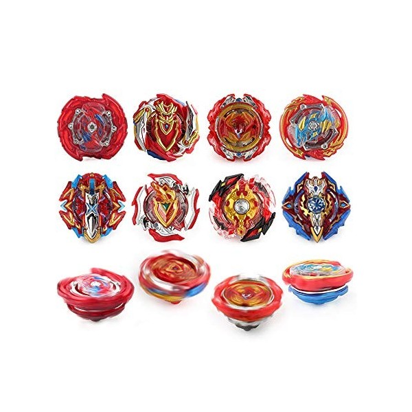 WWSUNNY Beyblade Toupies,Toupie Burst Turbo avec Lanceurs, Gyro Pocket Box Pro-Cadeaux pour Enfant Non-Stop Battle Deluxe Has