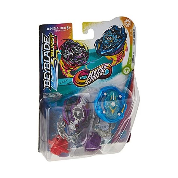 Hasbro Beyblade Burst Rise Hypersphere Dual Pack Cosmic Kraken K5 and Gargoyle G5