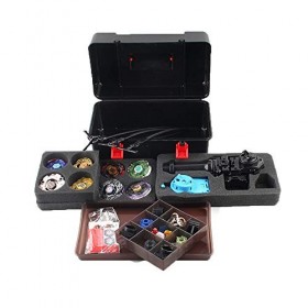 Bayblades Toupies,Toupie Burst Turbo avec Lanceurs, Gyro Pocket Box Pro-Cadeaux pour Enfant Non-Stop Battle Deluxe Hasbro Bay