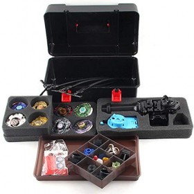 Bayblade Toupies,Toupie Burst Turbo avec Lanceurs, Gyro Pocket Box Pro-Cadeaux pour Enfant Non-Stop Battle Deluxe Hasbro Bayb