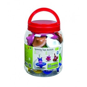 Andreu Toys 16071 Animaux 6 Modélisme Toupies Multicolore 5,3 x 7,5 cm