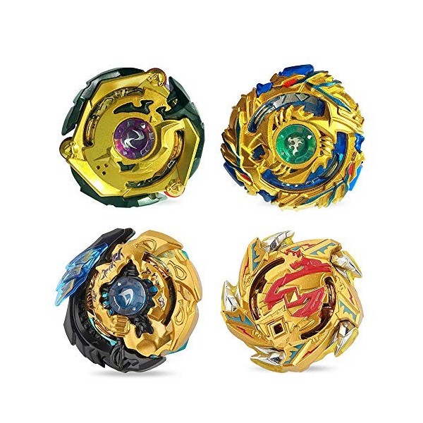 Ingooood Metal Master Fusion Gyro Toys pour Enfants, Ensemble dattaque de Hauts 4X Haute Performance avec Lanceur et poignée