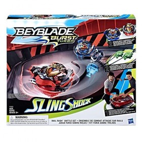 Hasbro Beyblade Burst Turbo Slingshock Rail Rush Battle Bey Stadium Set