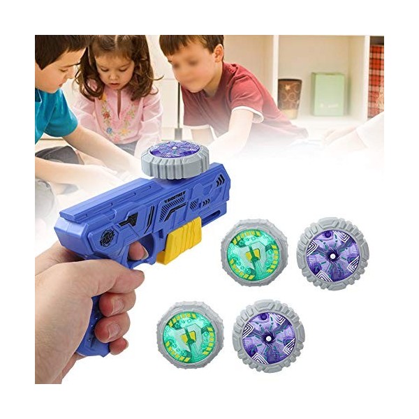 Jouets de Combat pour Enfants, Jouet de Pistolet gyroscopique détonation Spin Combat Gyro Gu Couleur vive Jouet interactif po