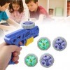 Jouets de Combat pour Enfants, Jouet de Pistolet gyroscopique détonation Spin Combat Gyro Gu Couleur vive Jouet interactif po