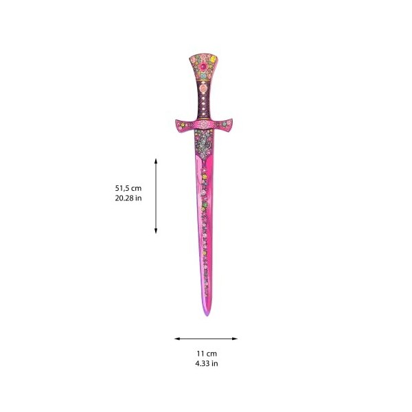 Liontouch - Épée de Princesse Cristal pour Filles | Jouet en Mousse pour Jeu dImitation des Enfants avec Le Thème Médiéval R