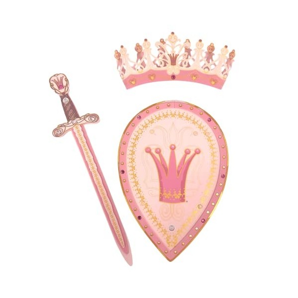 Liontouch - Ensemble Épée, Bouclier & Couronne de la Reine Rosa pour Filles | Jeu de Rôle Médiéval pour Le Jeu dImitation de