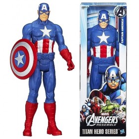 OBLRXM Marvel Avengers Figurine Captain America Titan Hero 30 cm, Captain America Figure, Avengers Action Figure, Figurine de