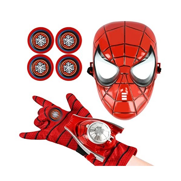 Masque de Super-héros, Masques pour enfants, Gant de Lanceur, Gants de  lanceur Spiderman, Jouet de poignet, Jouet éducatif am