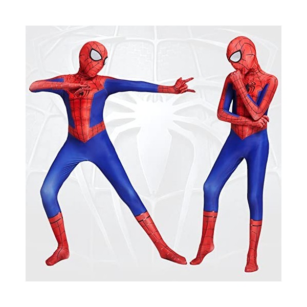 Costume de Spiderman pour enfant,Costume de super-héros Spiderman Homecoming,Lycra,Impression 3D en élasthanne,Pour Halloween