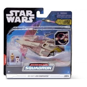 Bizak Star Wars Micro Galaxy Squadron, Nave Delta 78 Jedi Starfighter, Comprend 2 Figurines 62610014 