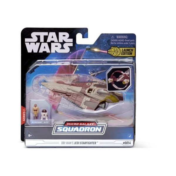 Bizak Star Wars Micro Galaxy Squadron, Nave Delta 78 Jedi Starfighter, Comprend 2 Figurines 62610014 