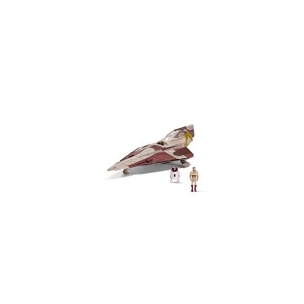 Bizak Star Wars Micro Galaxy Squadron, Nave Delta 78 Jedi Starfighter, Comprend 2 Figurines 62610014 