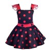 Lito Angels Deguisement Ladybug Coccinelle avec Ailes et Accessoires Enfant Fille, Robe Rouge à Pois Anniversaire Fete Carnav